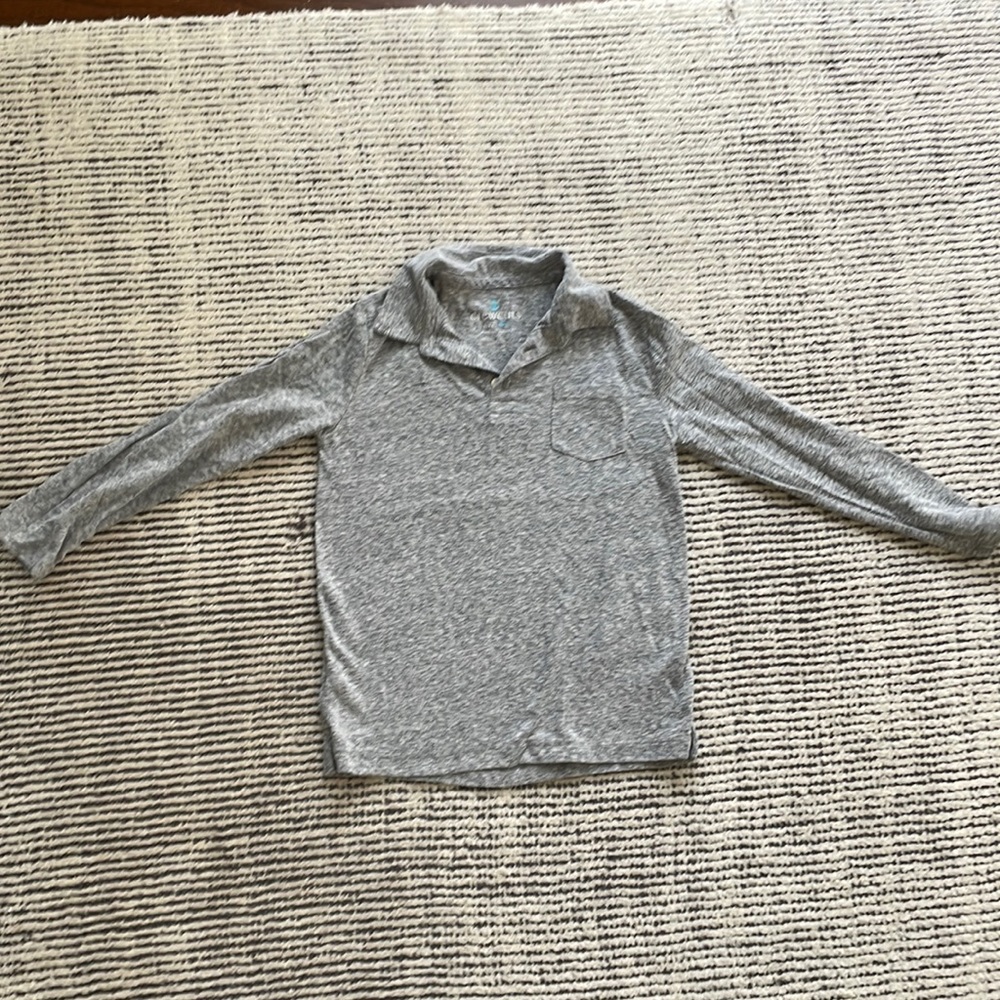 Jcrew crewcuts long sleeve cotton polo in size 6-7